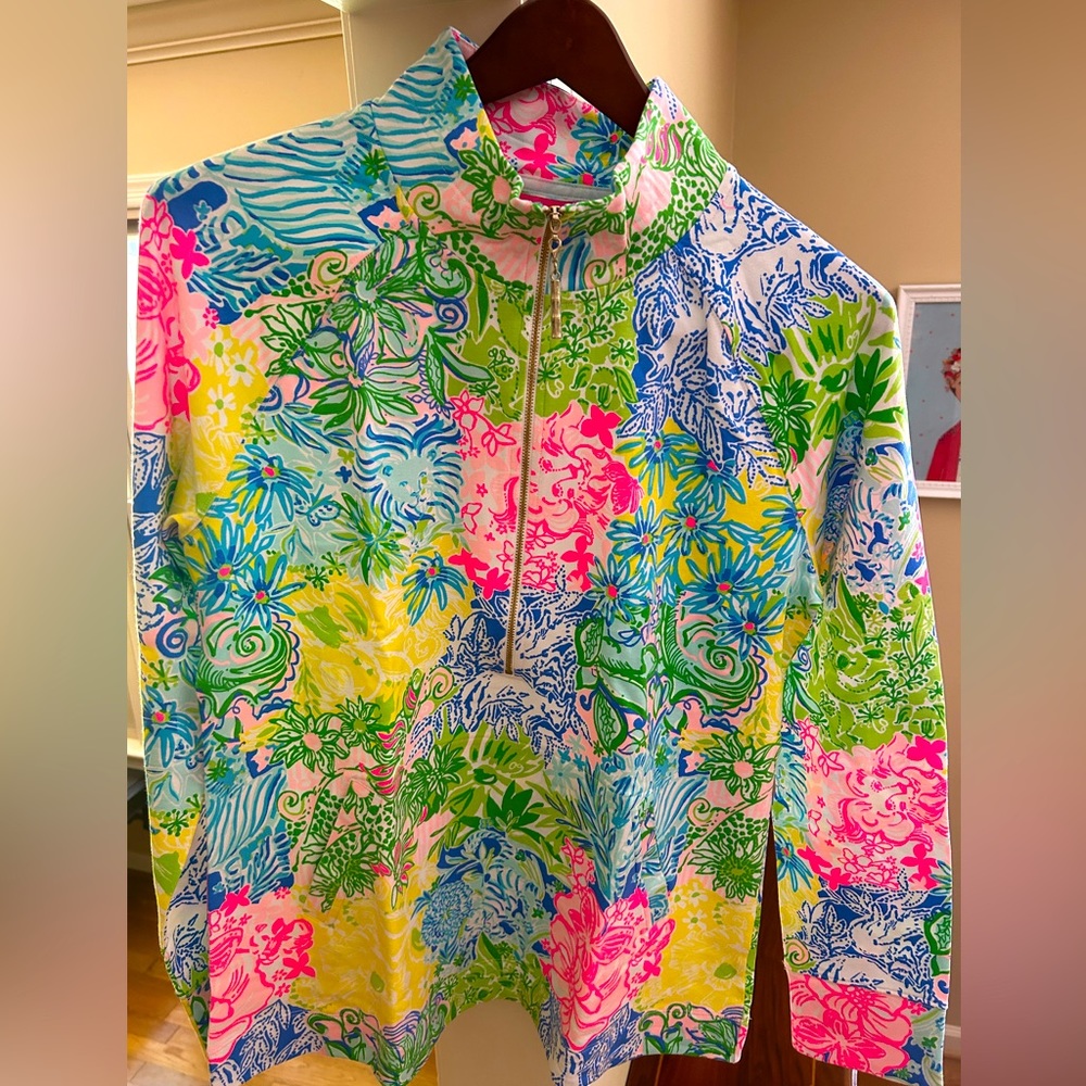 NWT Lilly Pulitzer L Popover Cheek to Cheek UPF 50+
